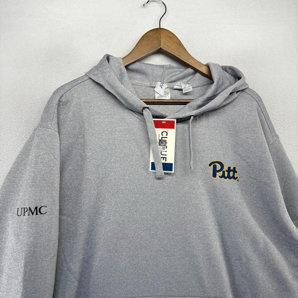 University Of Pittsburgh Hoodie men's 3XL Gray Sweatshirt Pitt Panthers Logo NEW
